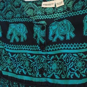 Ikat Cotton Maxi Dress Green sz Large